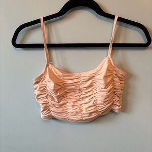 Tan Ruched Camisole Top